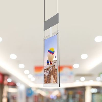 Indoors Double Sided Hanging Digital Signage 16.7M 8ms 2G DDR3 ROM