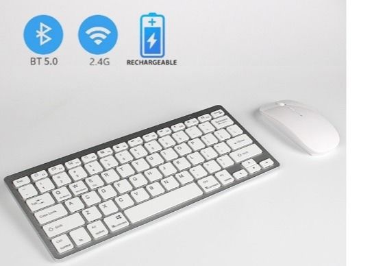 Recharge Bluetooth 5.0 2.4Ghz USB Receiver Wireless Keyboard And Mouse Set