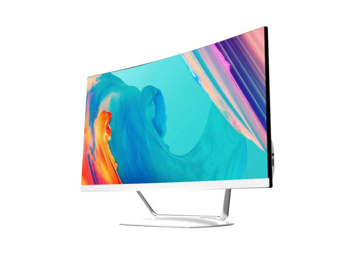 White Curved Screen All In One Computer 24.5" Narrow border 9kg